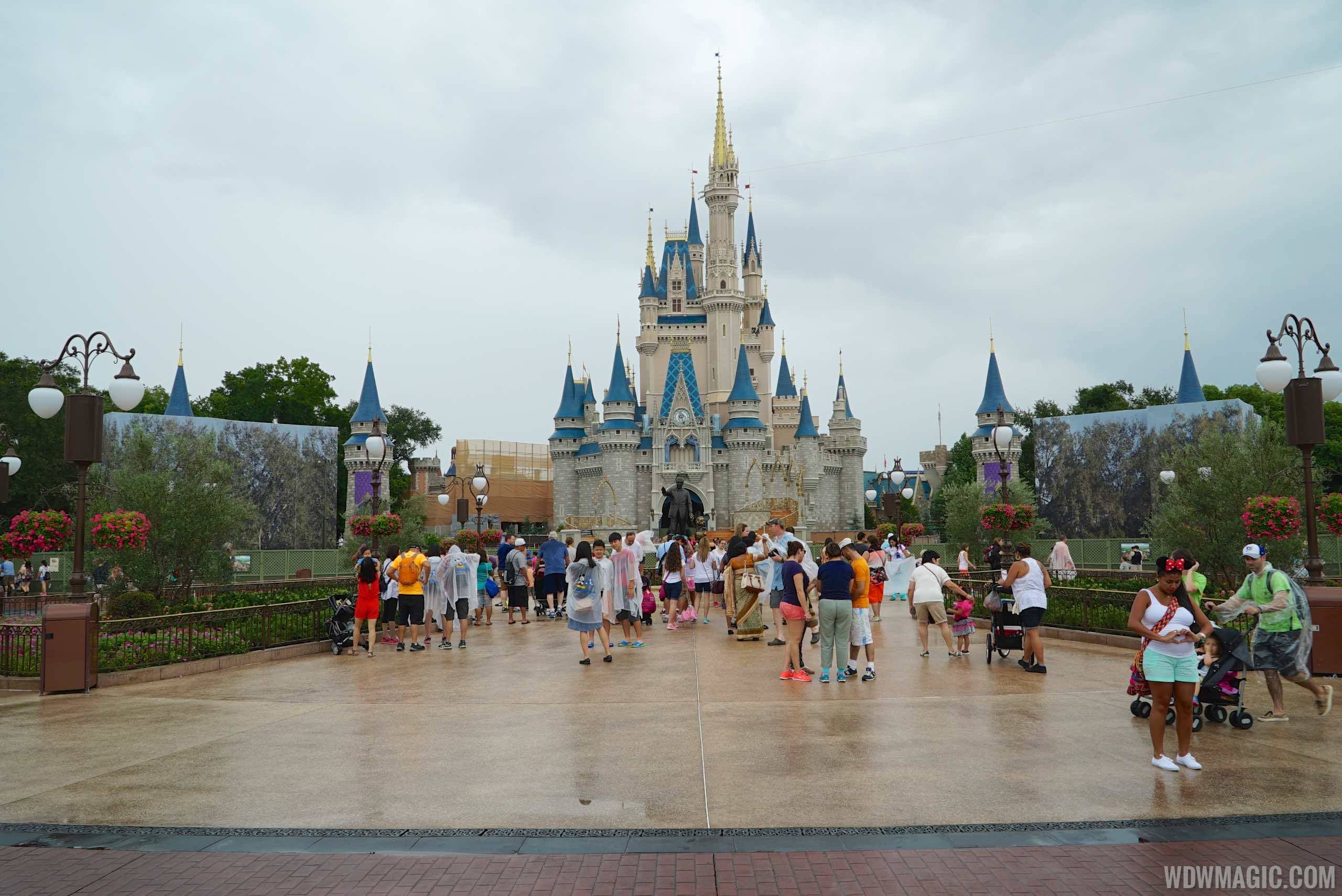 Cinderella Castle turret and forecourt construction