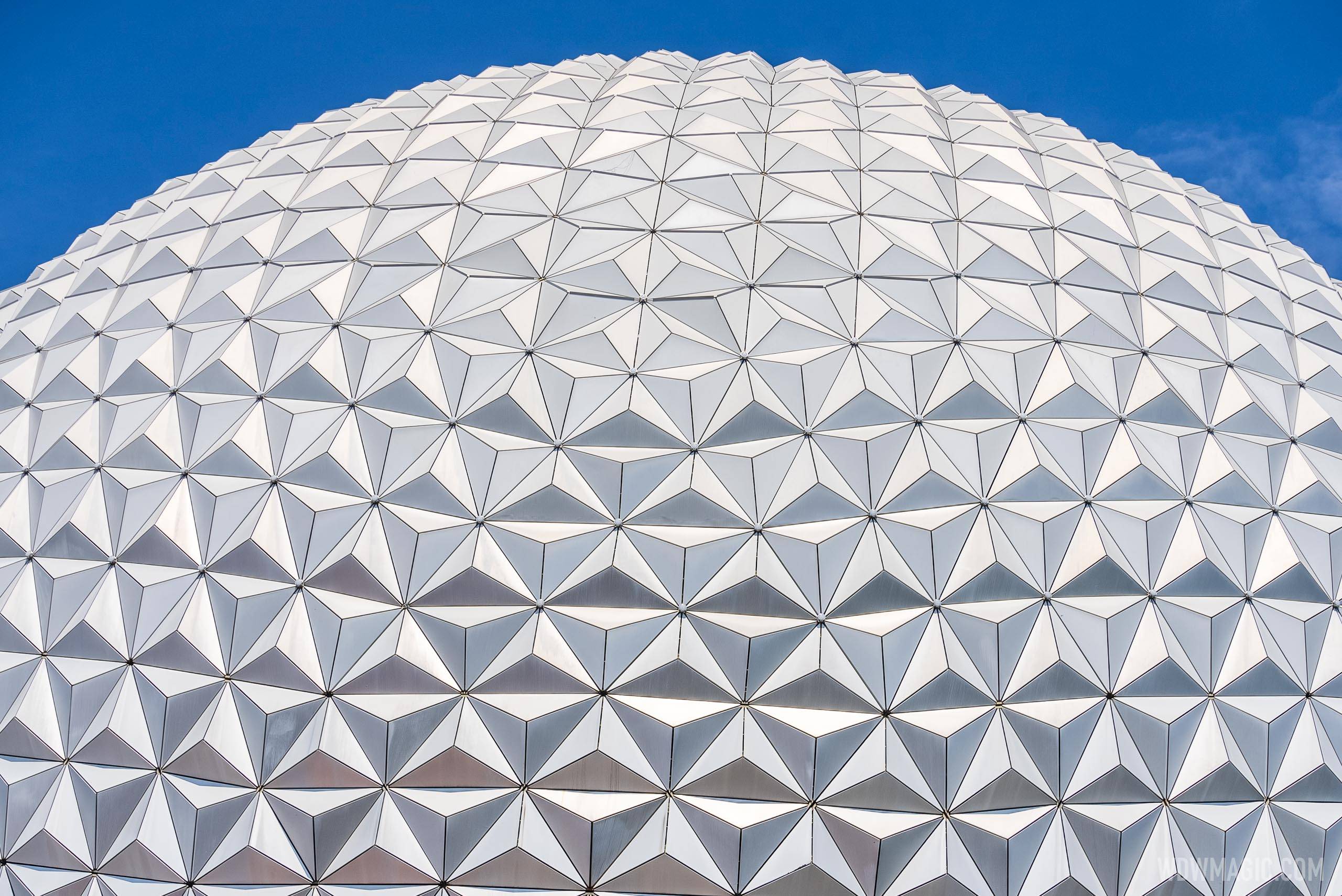 Spaceship Earth point of lights installation - April 21 2021