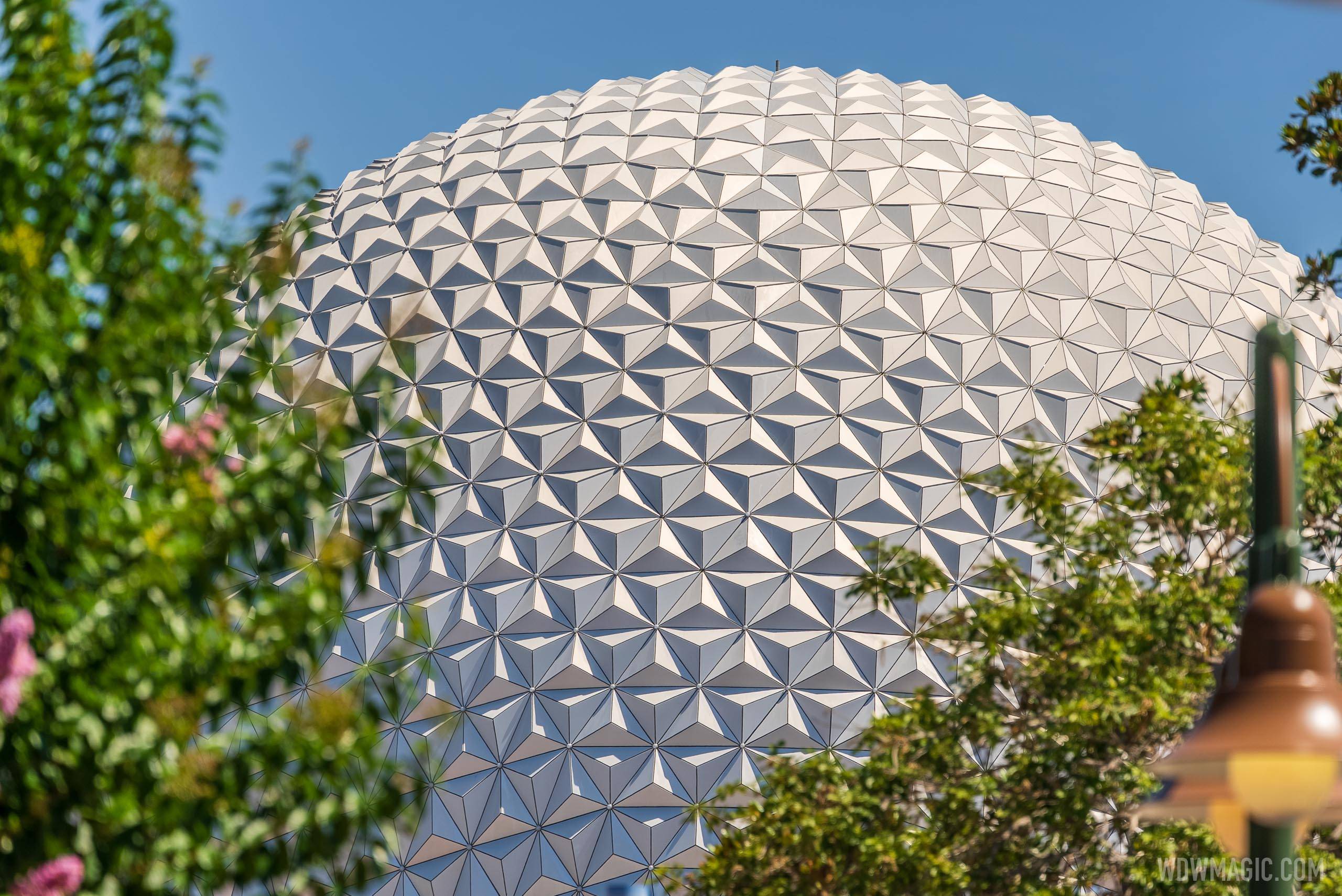 Spaceship Earth point of lights installation - June 1 2021