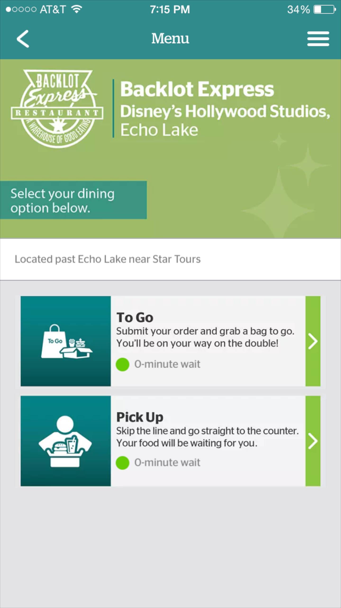 Disney's Hollywood Studios testing mobile app pre-ordering at restaurants and during Fantasmic!