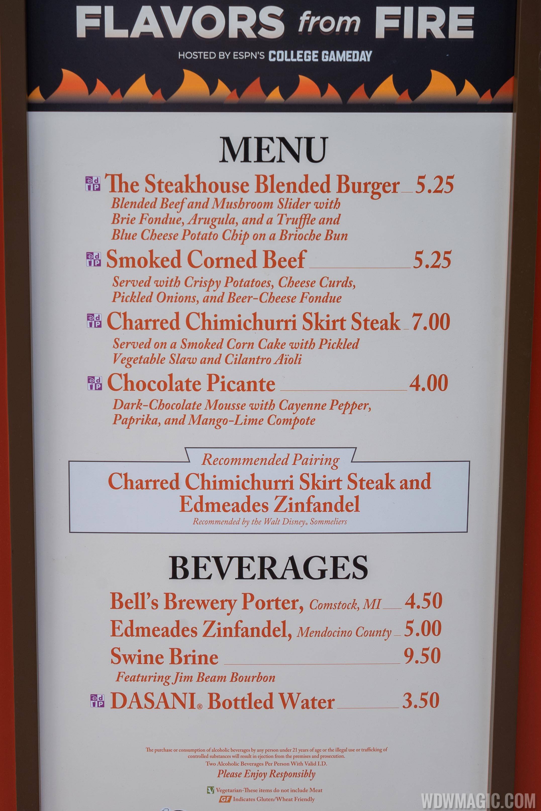 2019 Epcot Food and Wine Festival Marketplace kiosks, menus and pricing