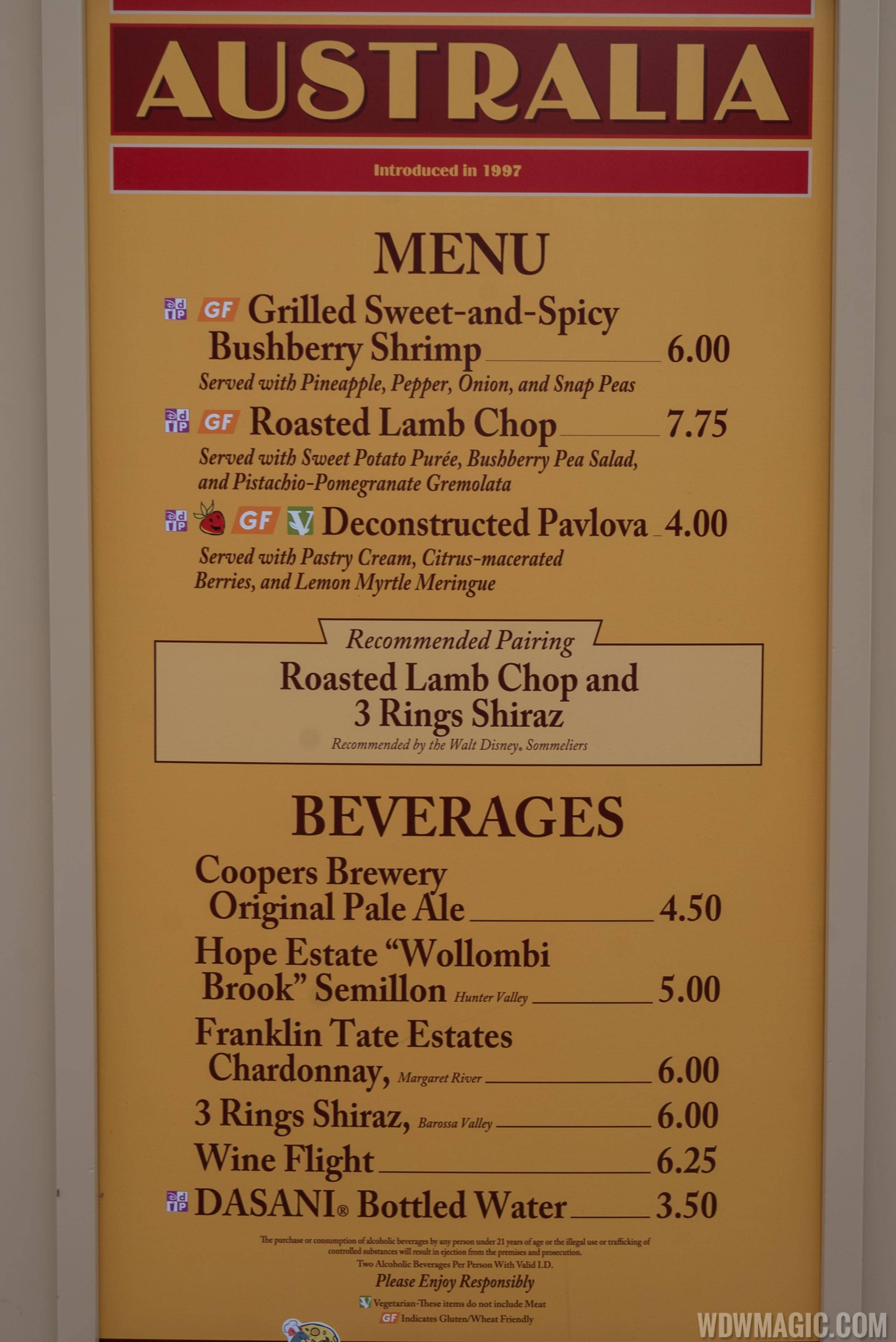 2019 Epcot Food and Wine Festival Marketplace kiosks, menus and pricing